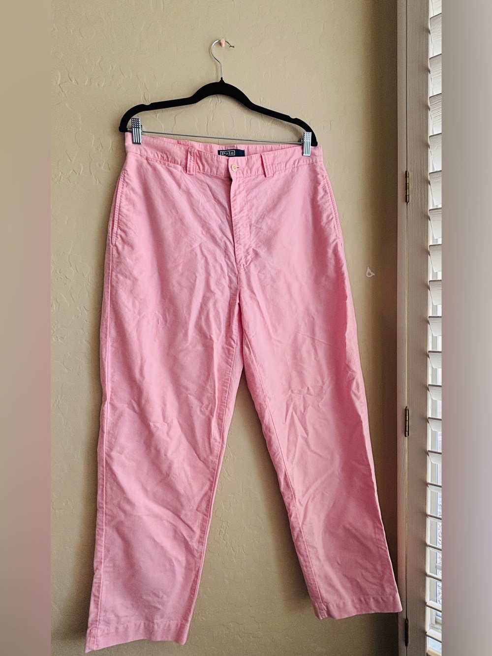Polo Ralph Lauren Pink 100% Cotton Philip Pant Women’s Medium - Picture 2 of 9